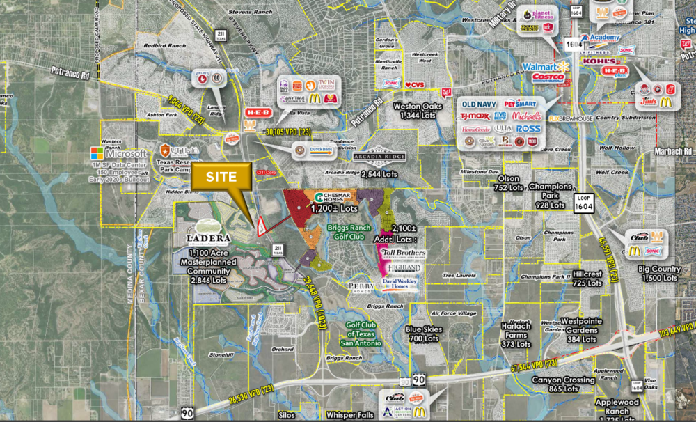 TX-211 – Grosenbacher site West Bexar County aerial image